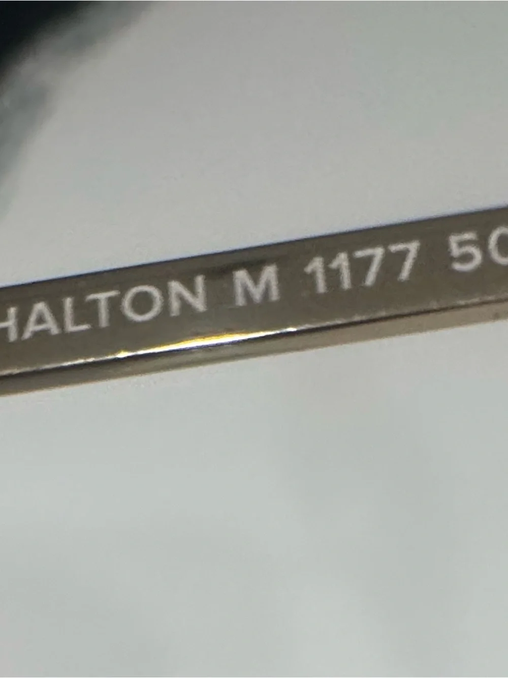 Halston Heritage Metallic Beige-Tone Eyeglass Temple Arm